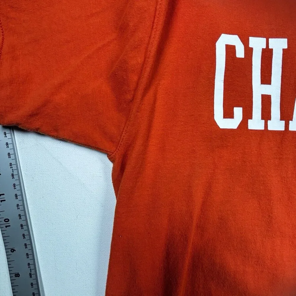 Champion Shirt Orange White Spell Out Adult Unisex Size Medium - Picture 7 of 8